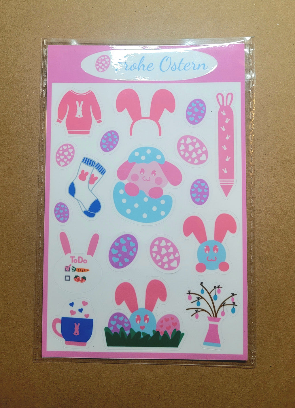 Happy Easter sticker! (pink)
