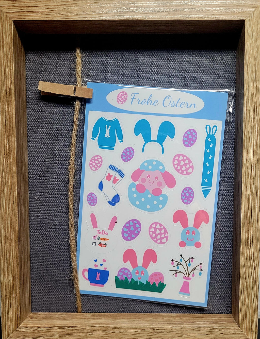 Happy Easter sticker! (light blue)