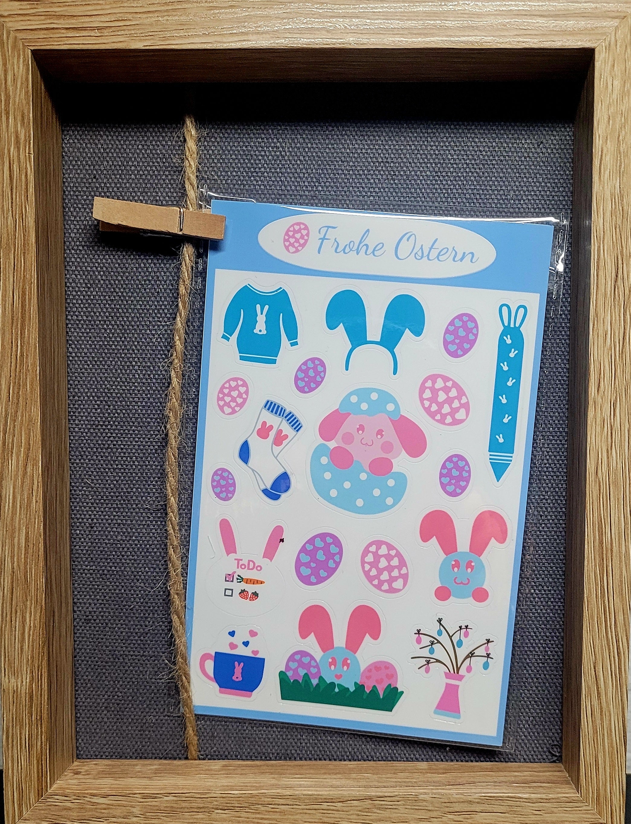 Sticker Frohe Ostern! (hellblau)